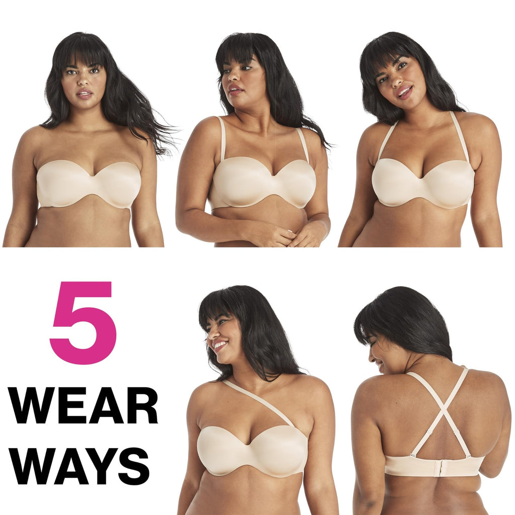 DreamWire Multi-Way Underwire Bra 36DD Strapless Almond