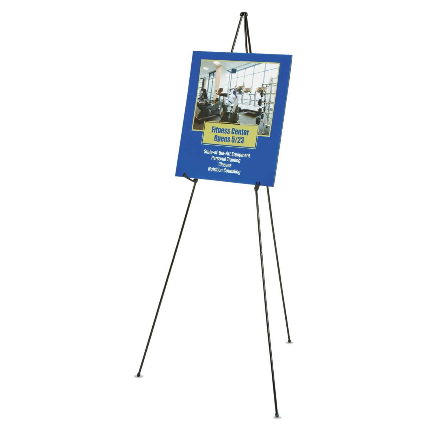 Quartet Portable Easel, 63in Adjustable Height, Supports Lightweight Items