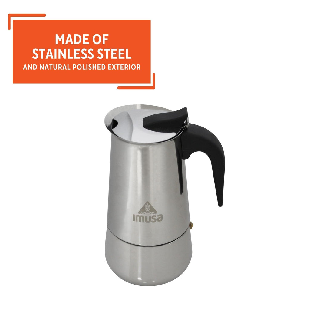 Stainless Steel 4-Cup Stovetop Espresso Coffeemaker by IMUSA