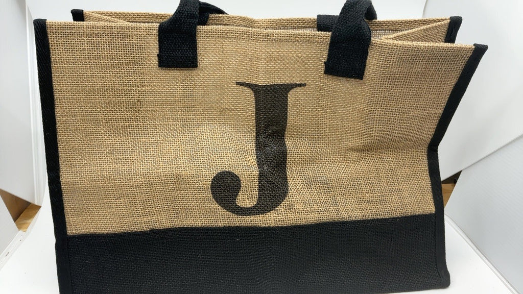 Personalized Jute Tote Bag & Makeup Bag, Stylish Gift for Women