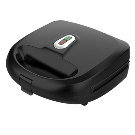 Mainstays Black 2 in 1 Waffle and Sandwich Maker, Nonstick, Removable Plates