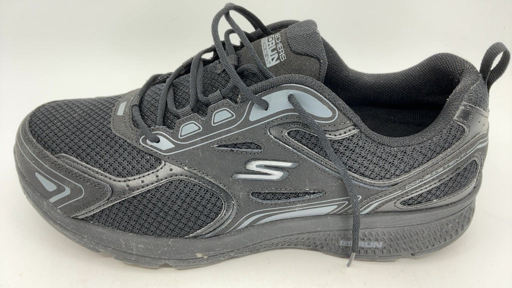 Skechers Men's Go Run Consistent Sneaker, Black/Charcoal, 11.5 X-Wide