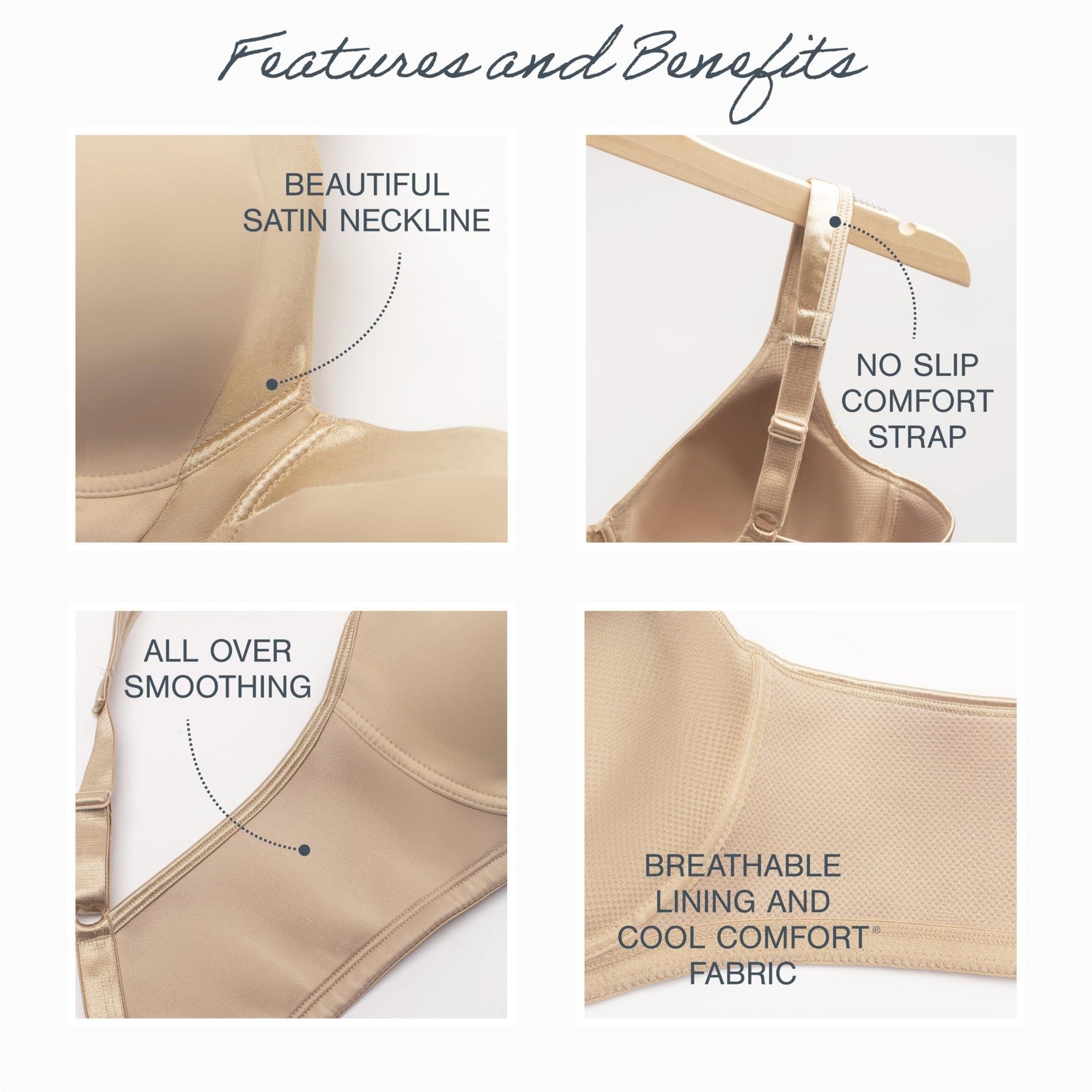 Playtex 18 Hour Bra, Wireless, Nude, 40B, Full Coverage Comfort