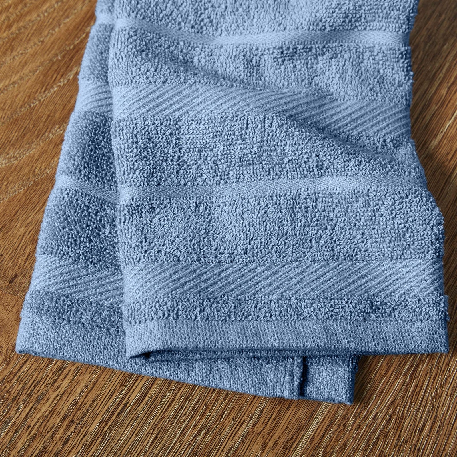 KitchenAid Albany Kitchen Towel 4-Pack Set, Blue Velvet/White, 16"x26"