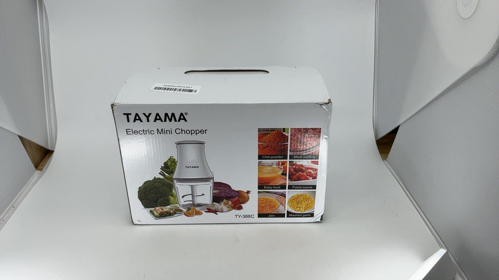 TAYAMA 2.5 Cup White 200W Mini Chopper 4-Layer Blade Food Processor, Medium