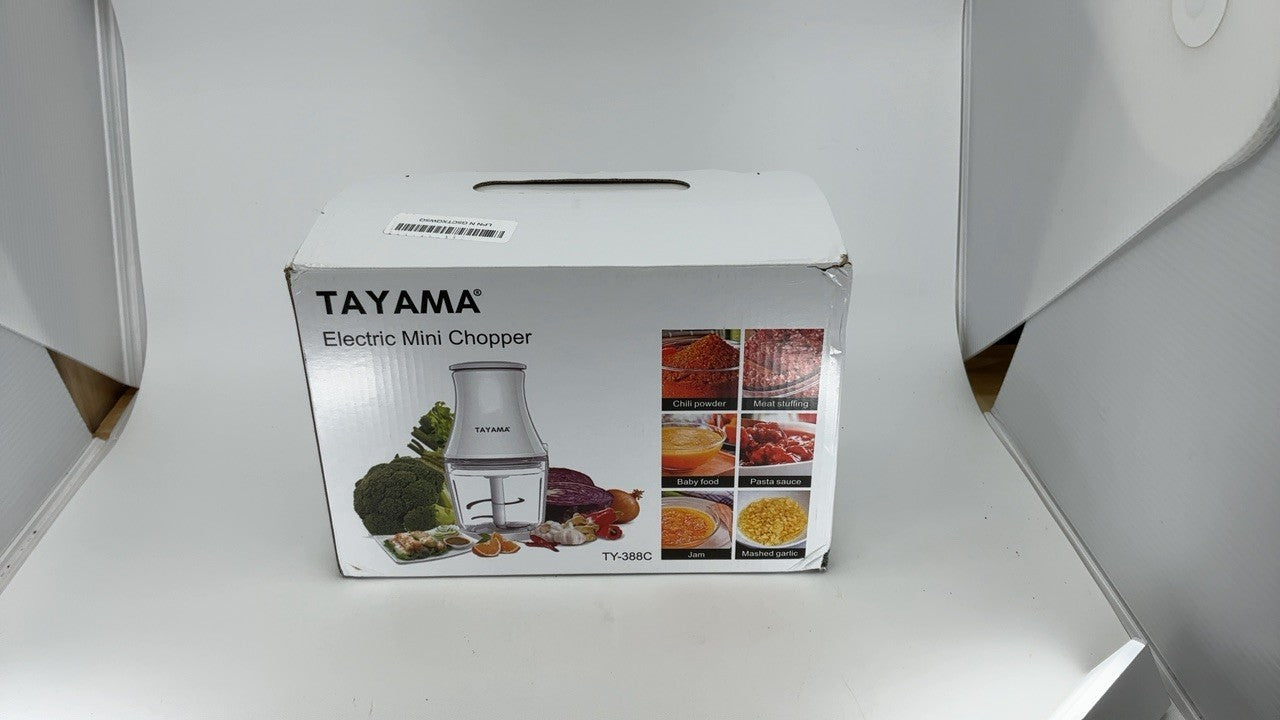 TAYAMA 2.5 Cup White 200W Mini Chopper 4-Layer Blade Food Processor, Medium