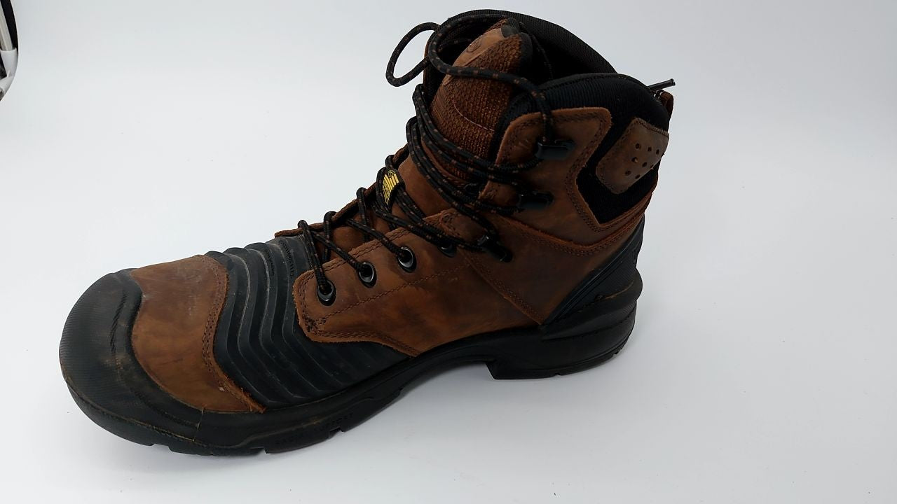 KEEN Utility Men's Portland 6" Waterproof Work Boots, Dark Earth/Black, 13W