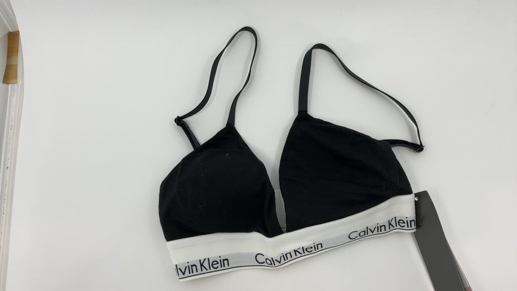 Calvin Klein Modern Cotton Lightly Lined Triangle Bralette Black