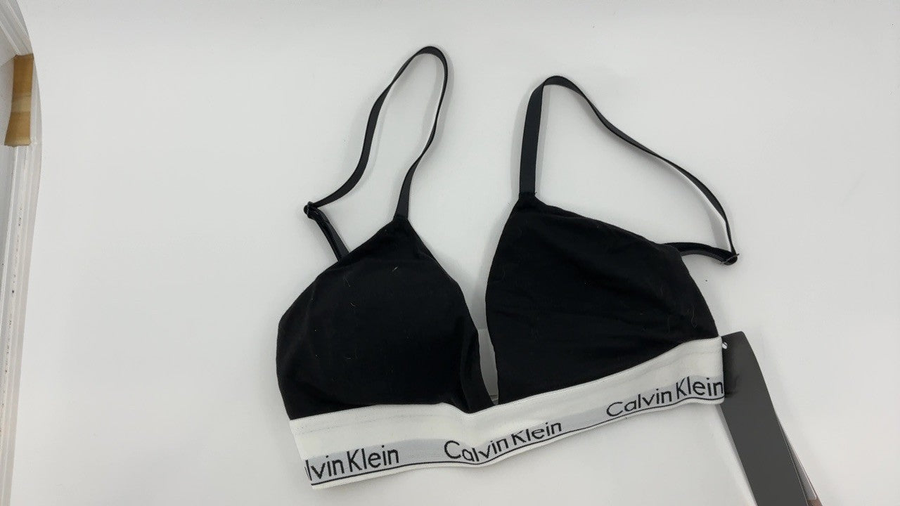 Calvin Klein Modern Cotton Lightly Lined Triangle Bralette Black