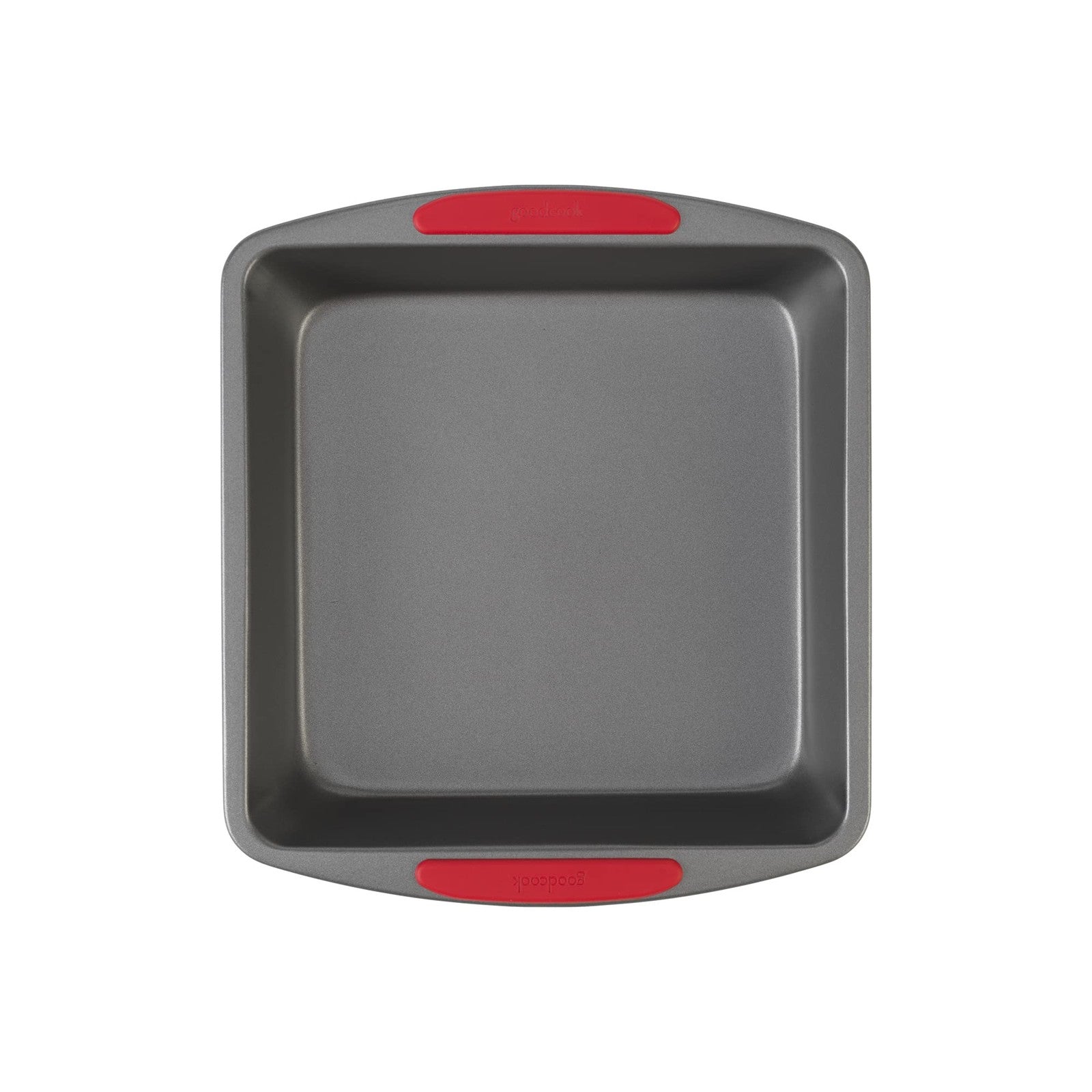 8x8-Inch Non-Stick Baking Pan w/ Silicone Grip Handles - Gray