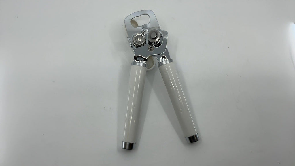 Classic KitchenAid Can Opener w/ Bottle Opener, White, Ergonomic Grip