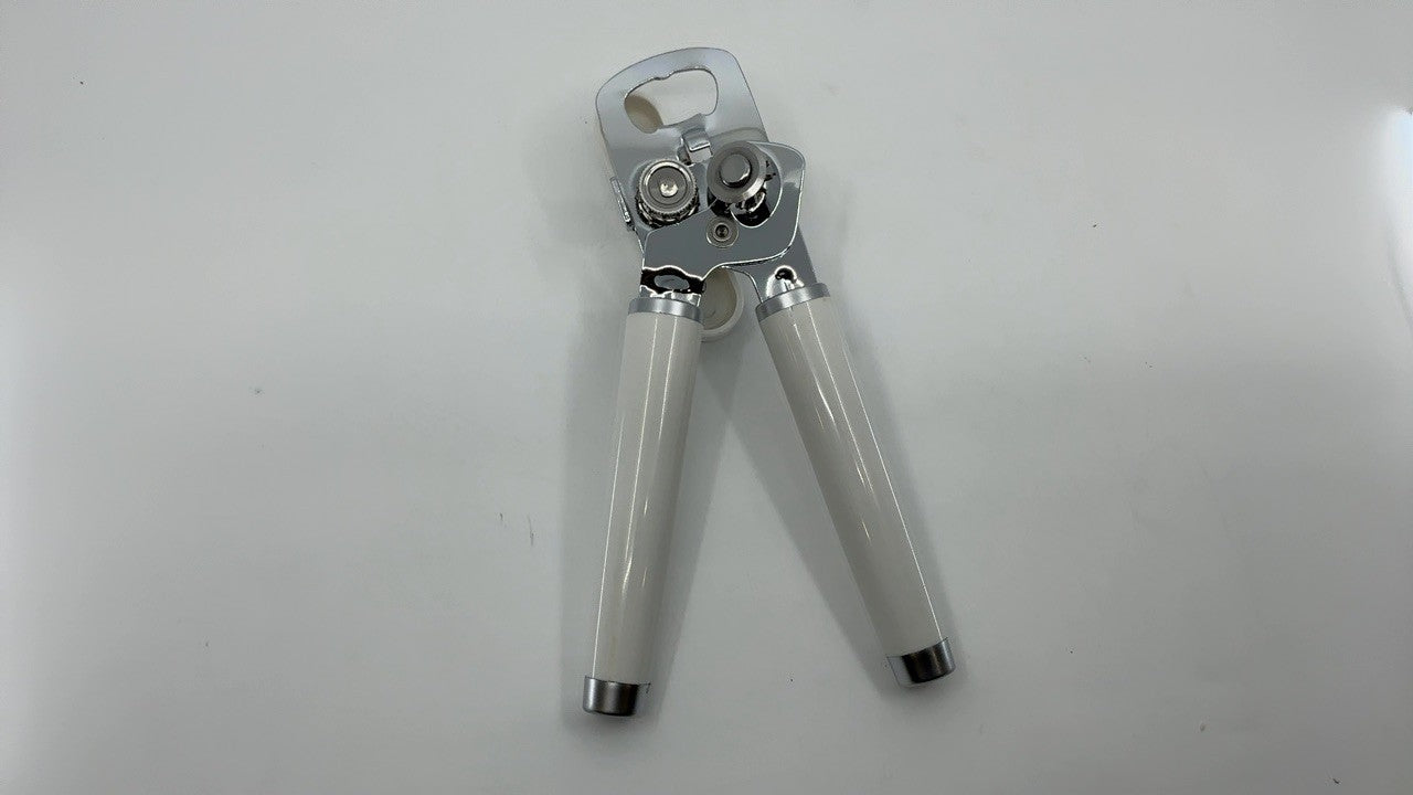 Classic KitchenAid Can Opener w/ Bottle Opener, White, Ergonomic Grip