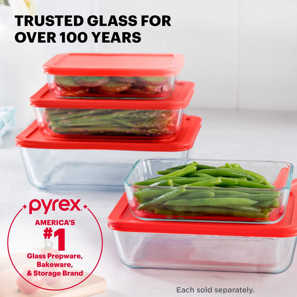 11 Cup Pyrex Food Storage Container, Freezer & Dishwasher Safe
