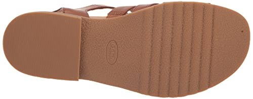 Dr. Scholl's Shoes Womens A OK Flat Sandal Brown Smooth 9.5 M