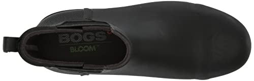 Bogs Womens Laurel Chelsea Safety Toe Boot, Black, Size 9