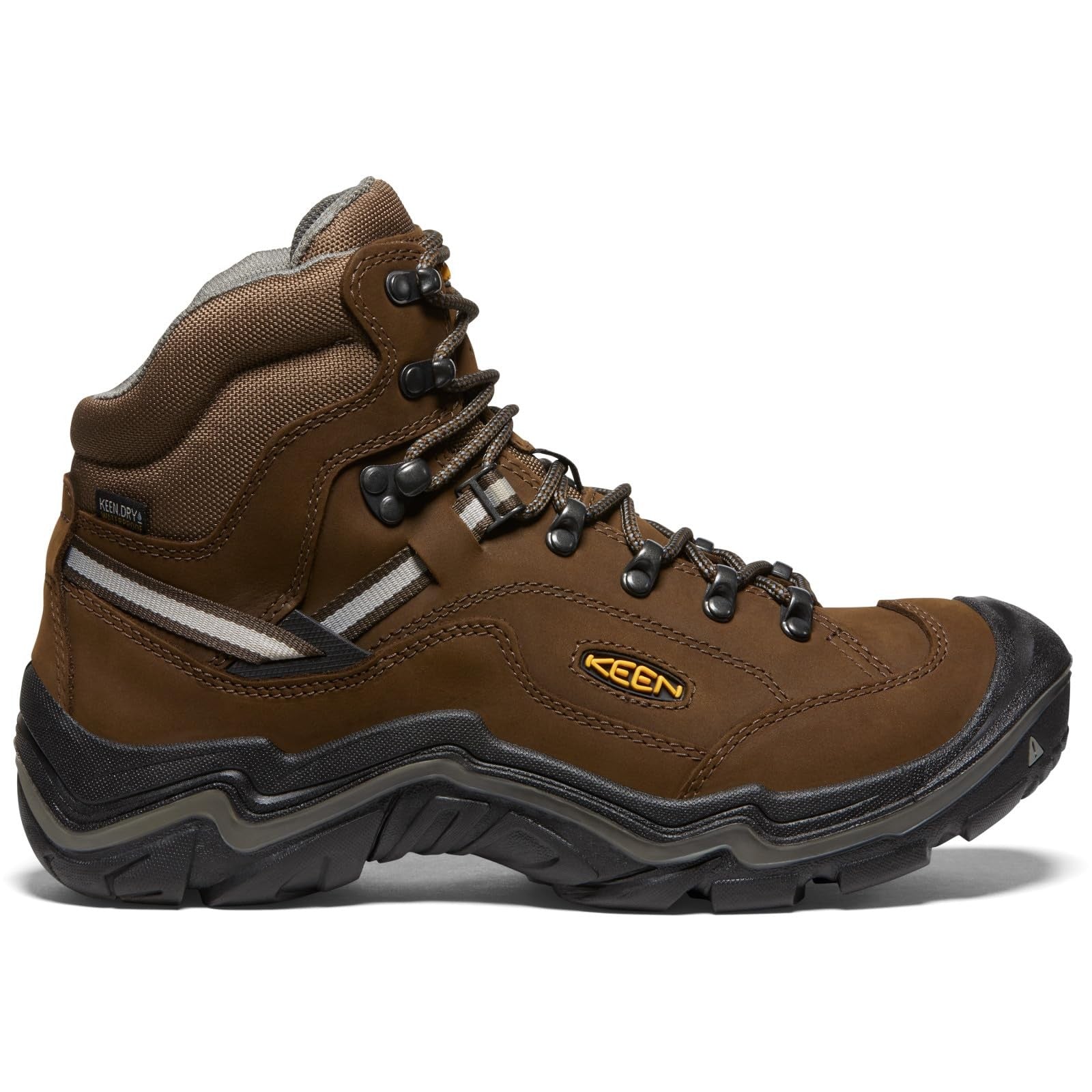 KEEN Men's Durand 2 Mid Height Waterproof Hiking Boots, Cascade Brown, 13