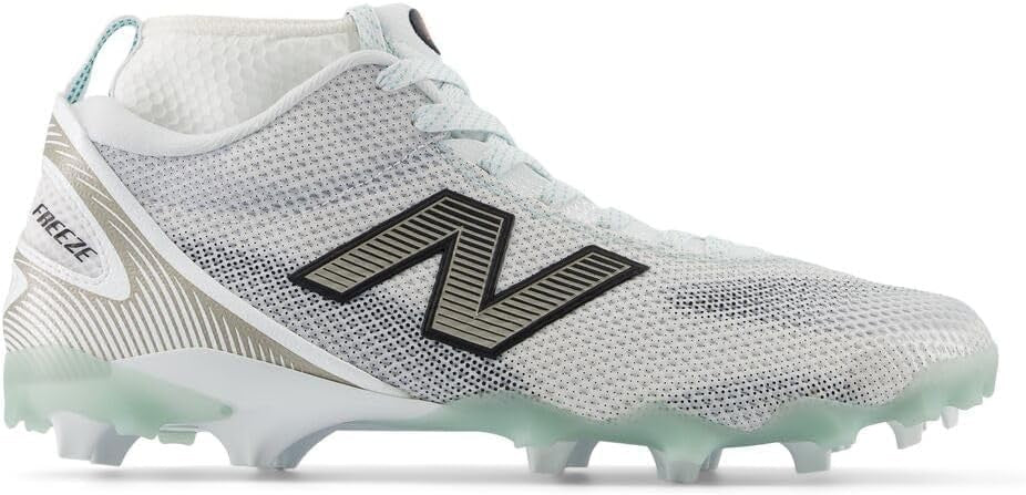 New Balance Men's FreezeLX V5 Lacrosse Shoe, White/Black, 10 W
