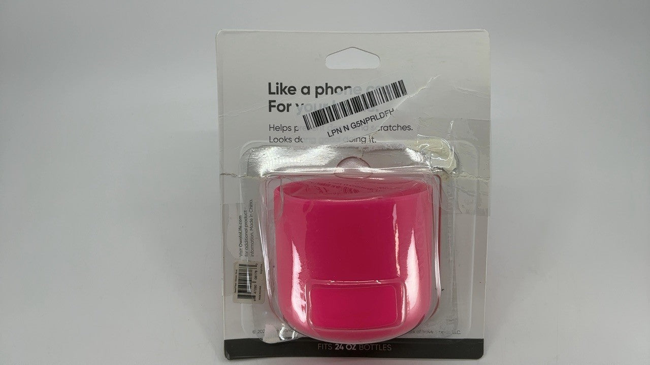 Anti-Slip Silicone Boot for Owala 24oz Water Bottle, Bright Pink