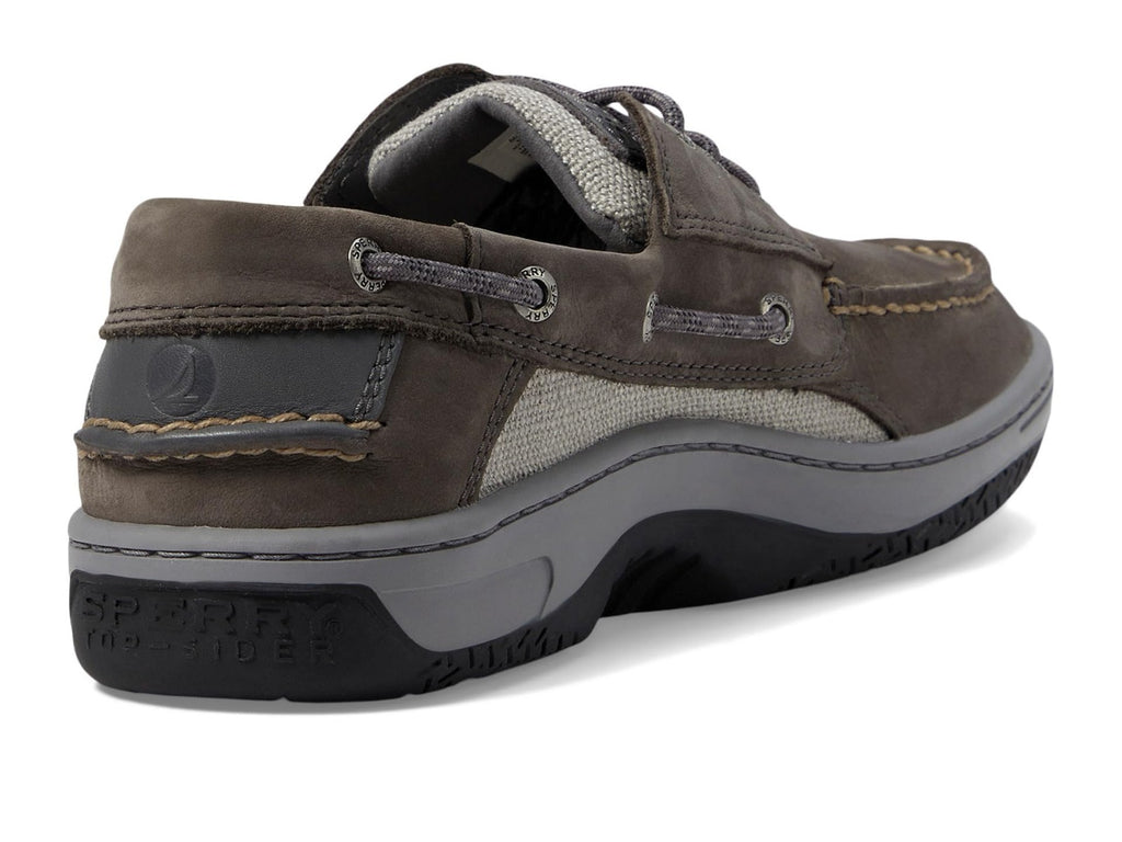 Sperry Mens Shoes Men's Billfish 3-Eye Boat Shoe, Grey Nubuck, 8.5