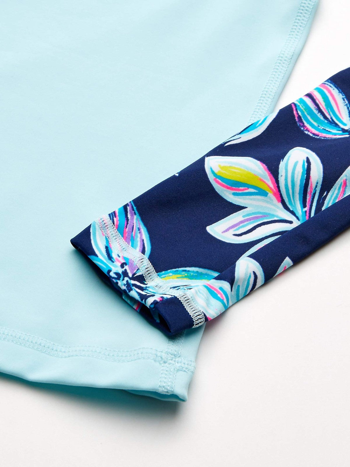 Girls' Long Sleeve Rashguard Swim Set, Kanu Surf, Navy, Size 12