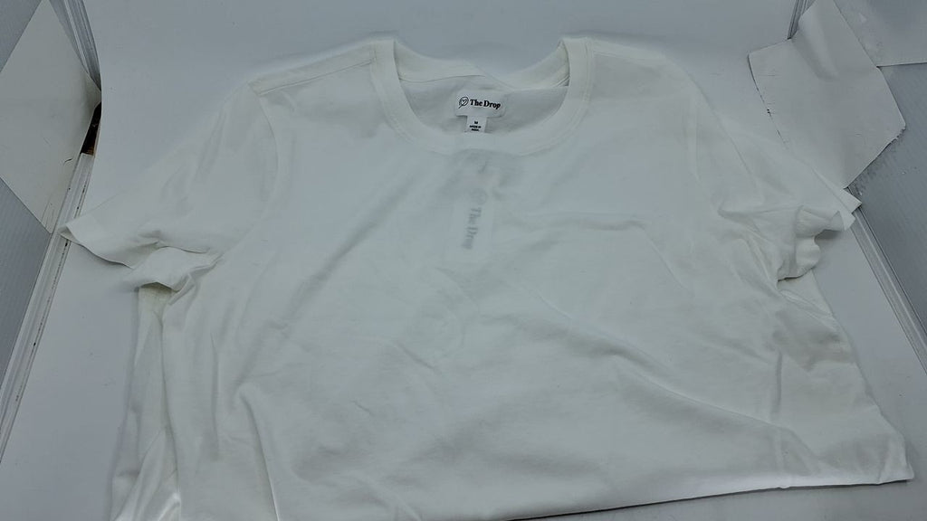 Women's Courtney Tiny Crew Neck T-Shirt, White, Size M