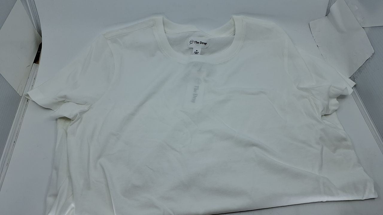 Women's Courtney Tiny Crew Neck T-Shirt, White, Size M