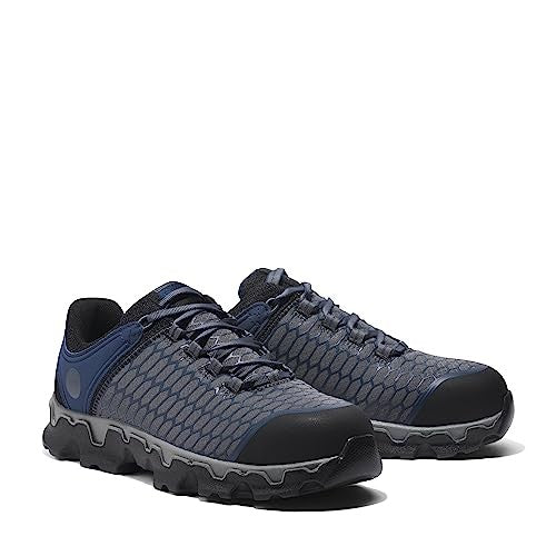 Timberland PRO Powertrain Sport Alloy Safety Toe Work Shoe, Grey/Navy, 11.5