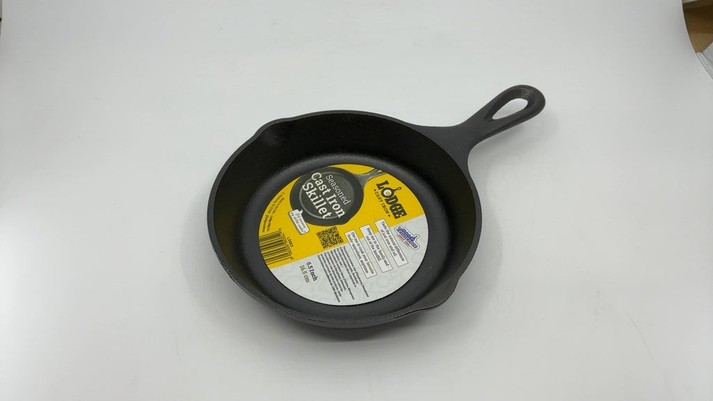 6.5 Inch Lodge Cast Iron Skillet - Pre-Seasoned, Black, Versatile Cooking