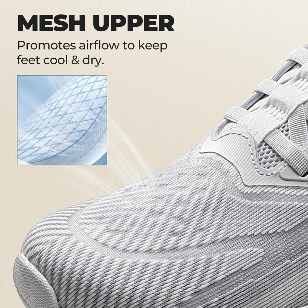 ALLSWIFIT Women's Size 7 White Slip-On Walking Shoes Athletic Sneakers