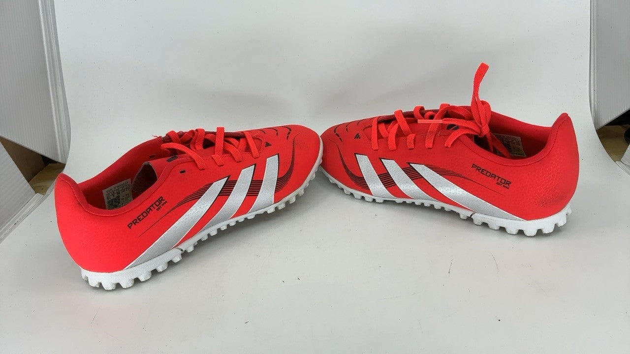 adidas Unisex-Kids Club Predator Turf Soccer, Lucid Red/White/Black, 5.5
