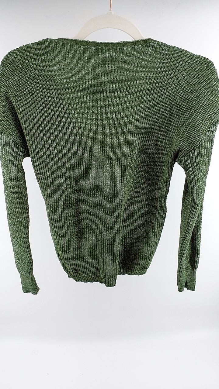 Surplice Long Sleeve Knit Top