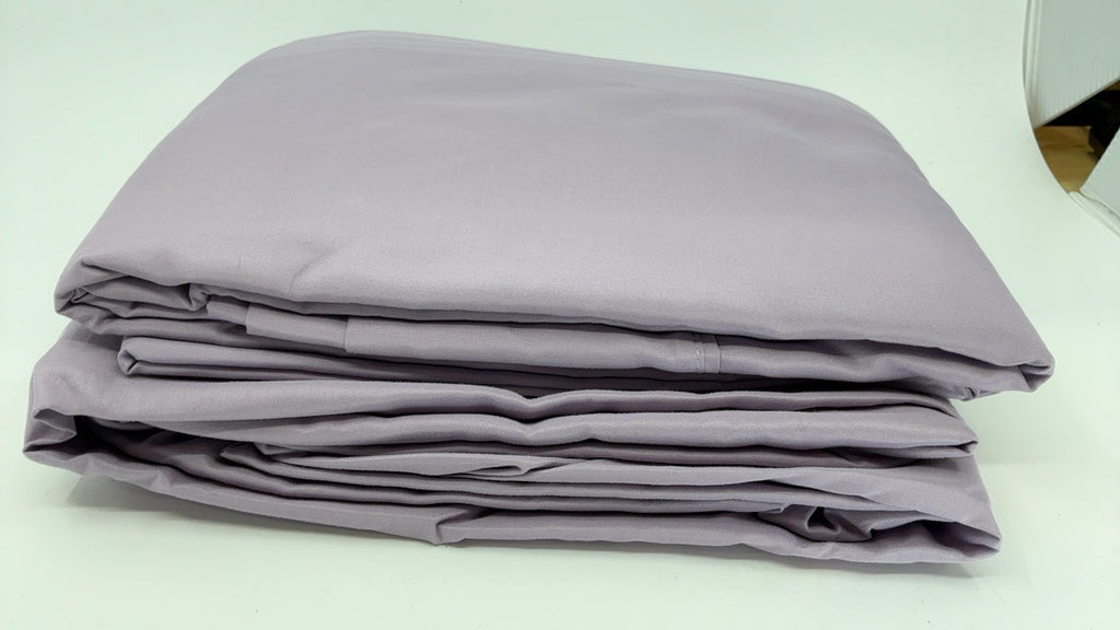Soft Microfiber 4 Piece Sheet Set, Queen, 14 In Deep Pocket, Frosted Lavender
