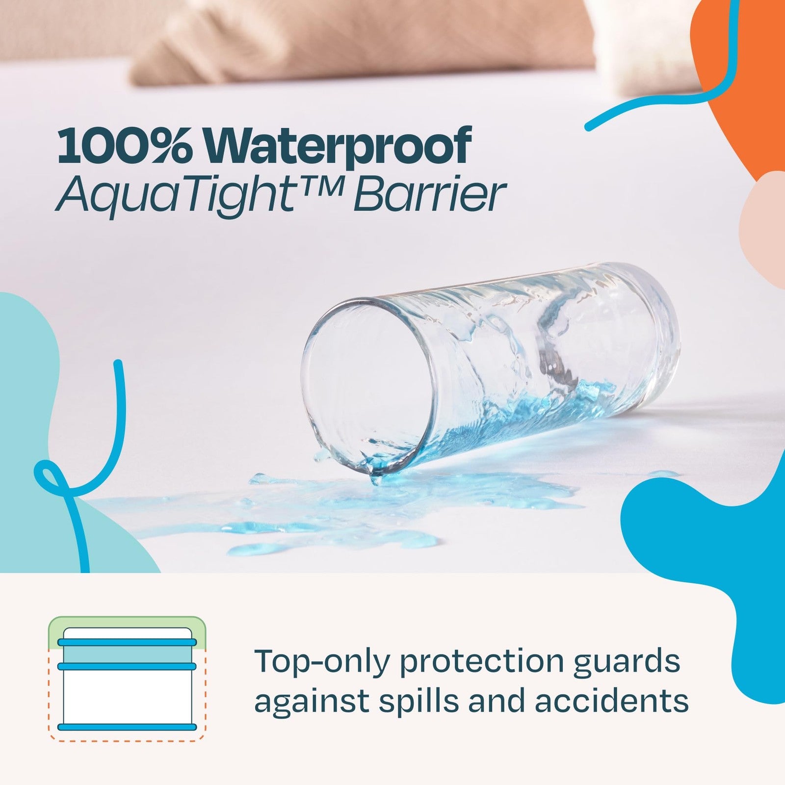 White King Mattress Protector - Fitted Style, Waterproof & Breathable