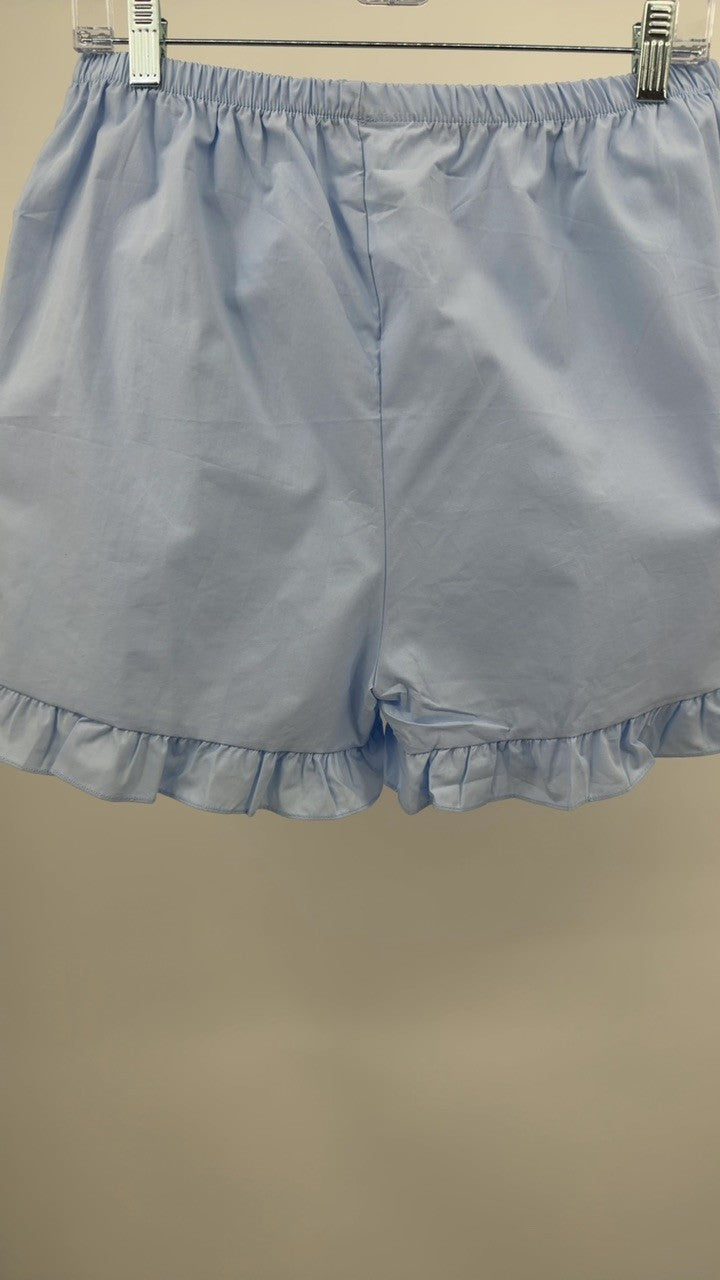 Ruffled Square Neck Top and Shorts Set