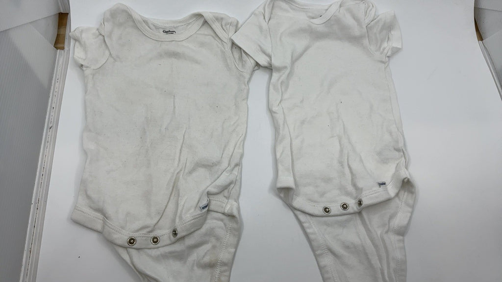 Gerber Baby 5-Pack Solid Onesies Bodysuits, White, 18 Months
