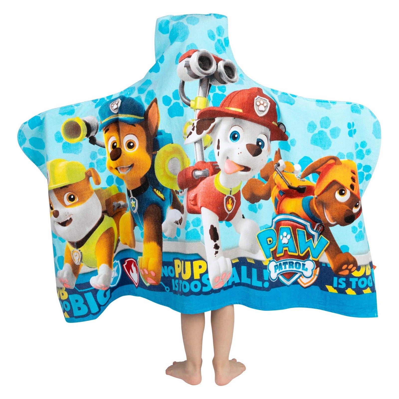 Paw Patrol Kids Bath Towel Wrap 24x50 in Blue Cotton Terry