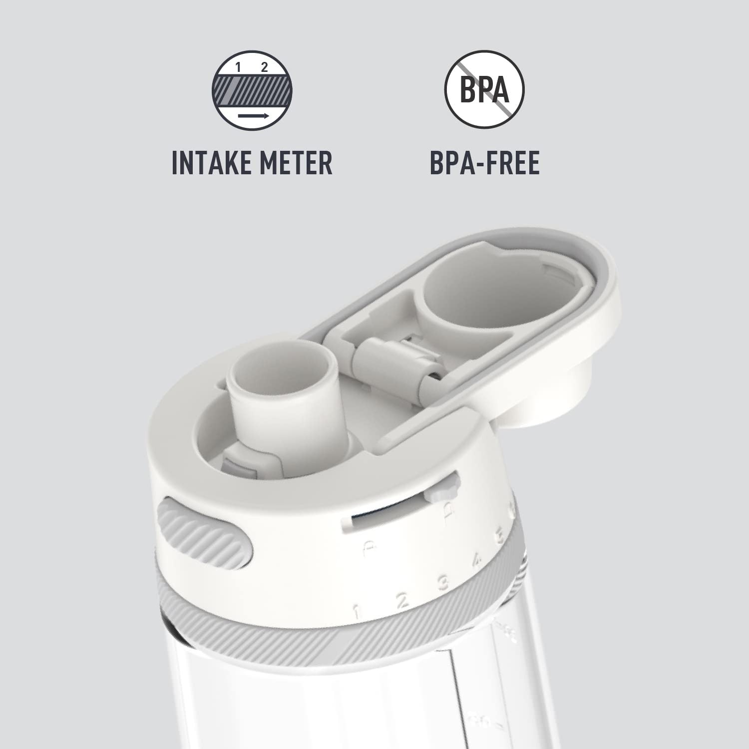 THERMOS, ALTA Series, Hydration Bottle with Spout 24 Ounce, Sleet White