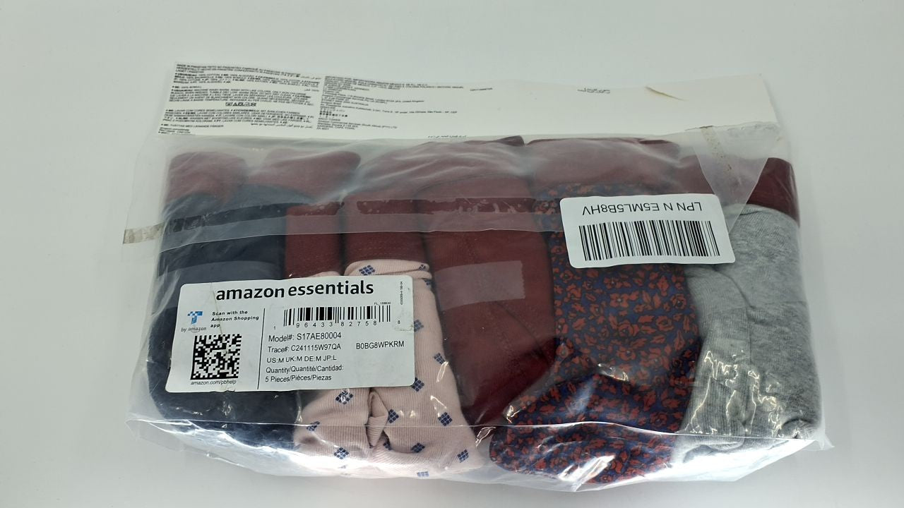 Men's Boxer Briefs 5-Pack, Cotton, Tag-Free, Medium, Mixed Prints