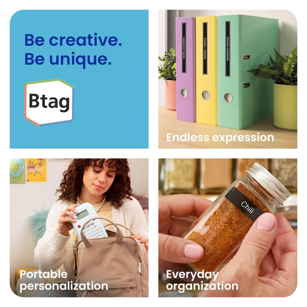 Brother P-Touch Btag131 Label Tape 1/2in x 13.1ft Black on Clear