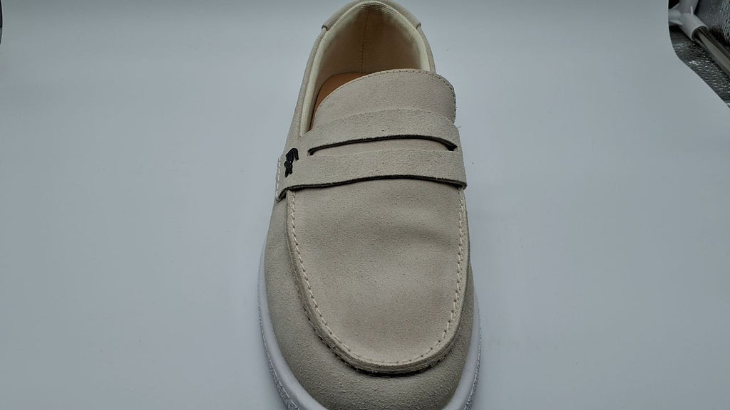 Lacoste Men's Cochet Loafer, Off White/White, 7.5