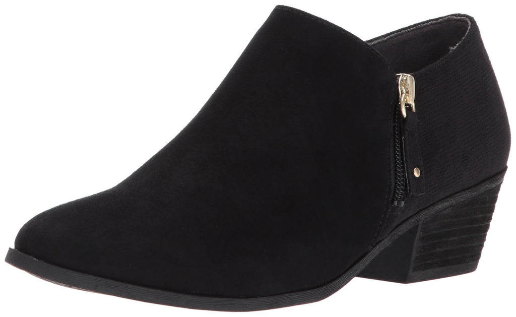 Dr. Scholl's Shoes Women's Brief Ankle Boot, Black Microfiber Suede, 10 W US