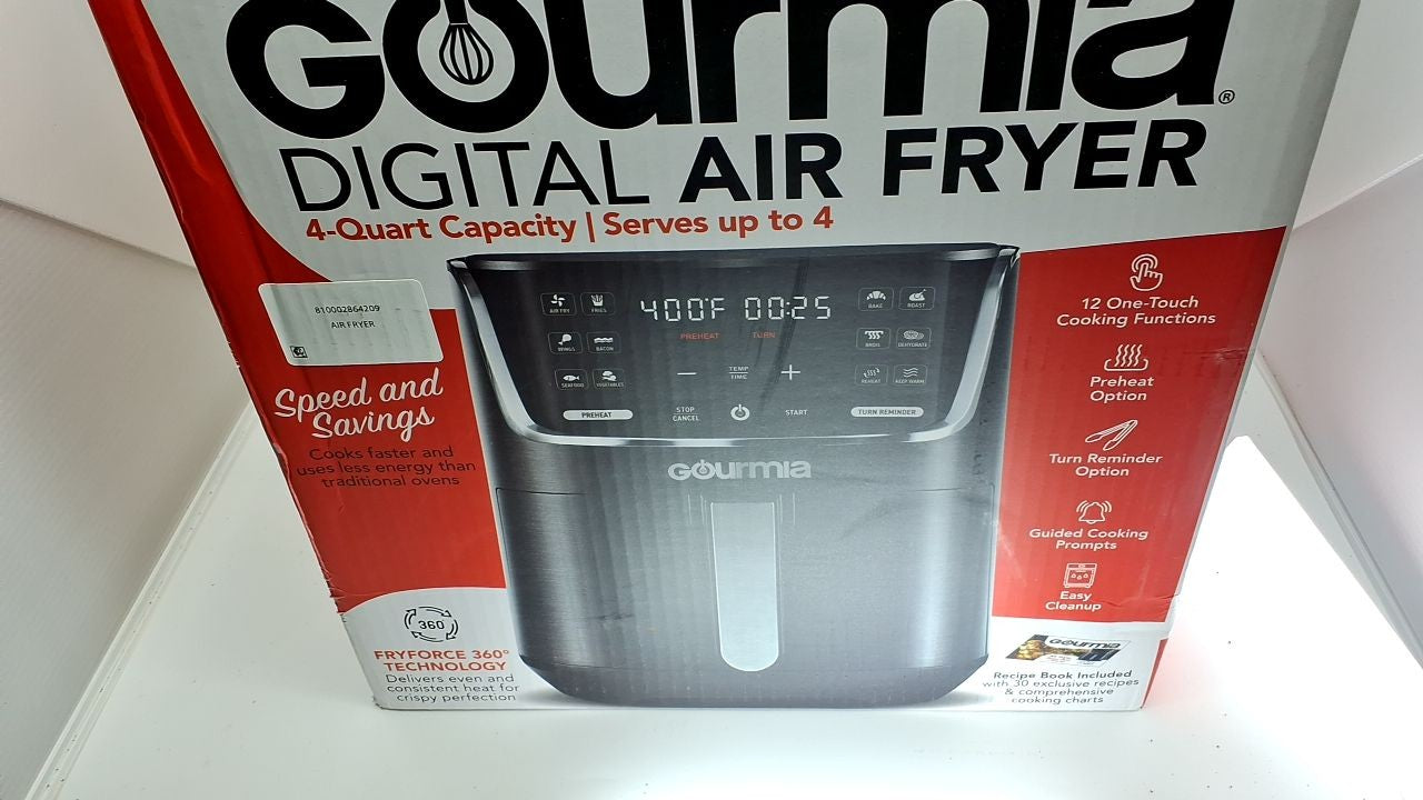 4Qt Gourmia Digital Air Fryer w/ 12 One-Touch Settings GAF414