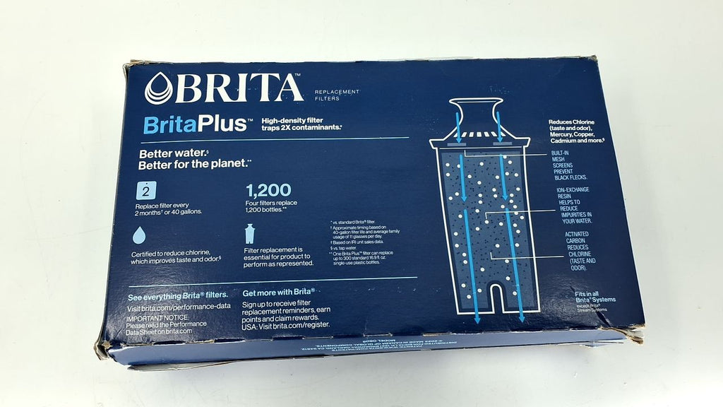 Brita Water Filter Replacement, 4 Filters, Reduces Contaminants 2x