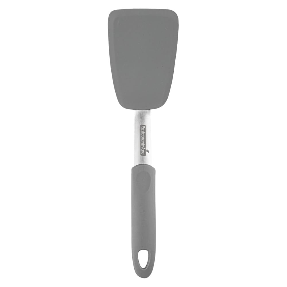 Comfy Grip 12 In Silicone Turner - Durable Gray Spatula for Cooking