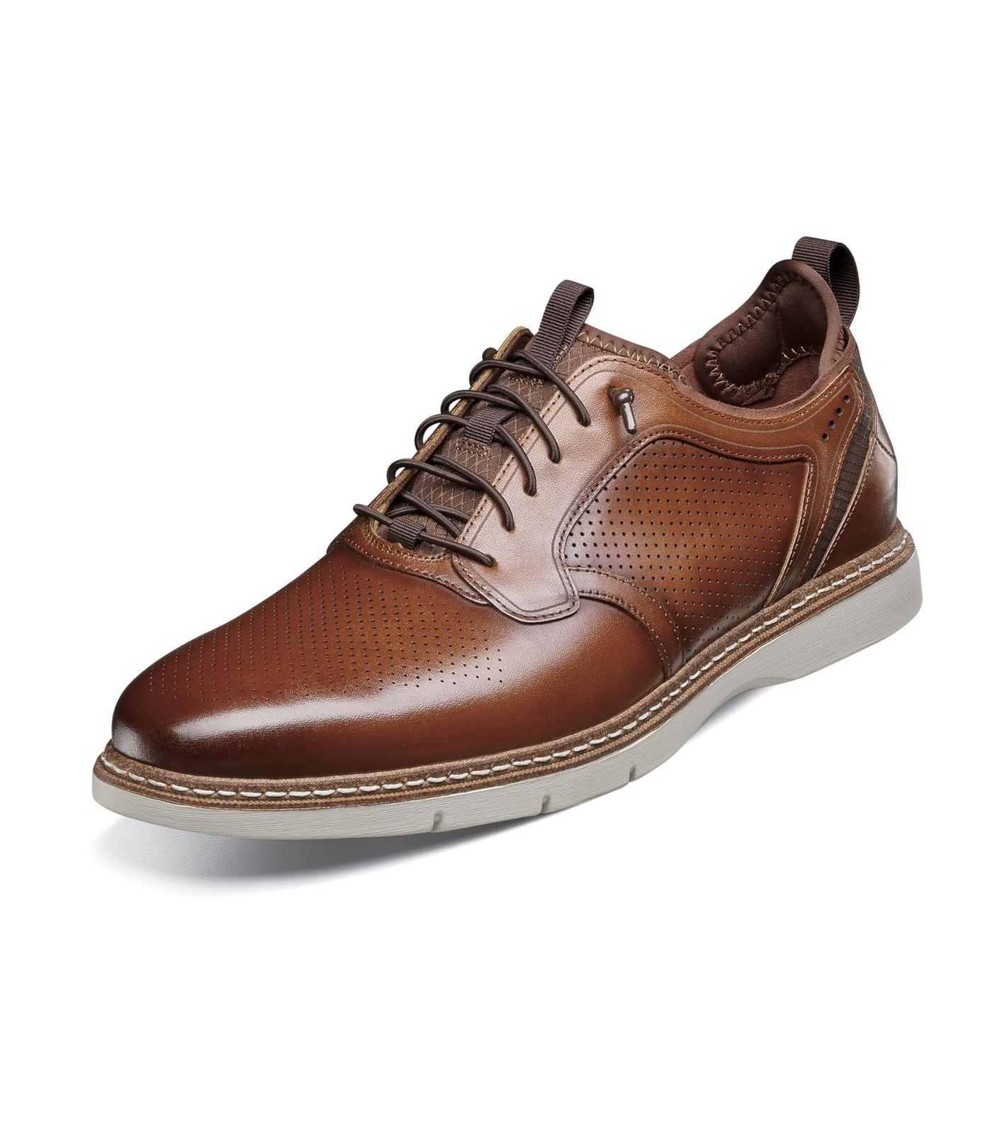 Stacy Adams Mens Sync Lace Up Oxford, Cognac, 14 US