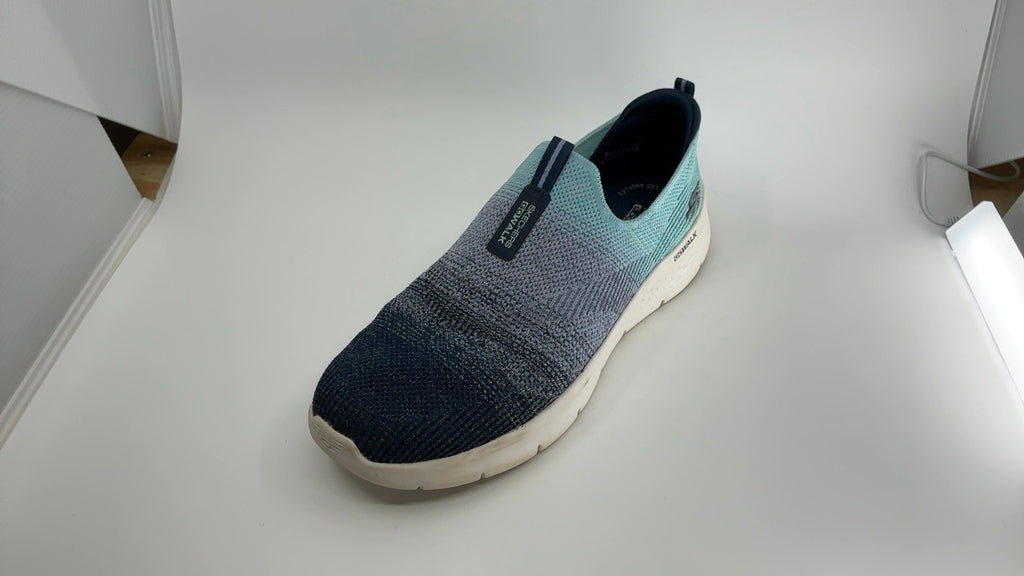 Skechers Women's Go Walk Flex Cali Sunset Sneaker, Navy/Aqua, 13