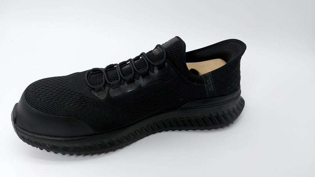 Skechers Men's Black Slip-Ins Construction Shoe Comp Toe Size 13