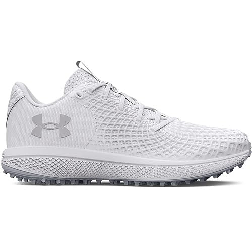 Under Armour Women's Glyde 2.0 Turf, (100) White/White/Metallic Silver, 9, US