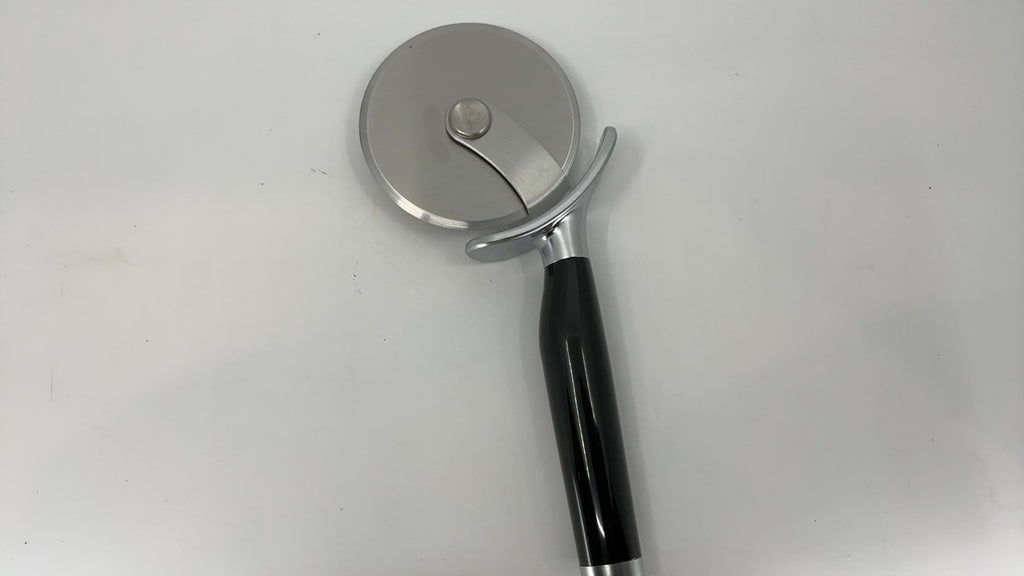 9-Inch KitchenAid Pizza Cutter Black Ergonomic Handle, Dishwasher Safe