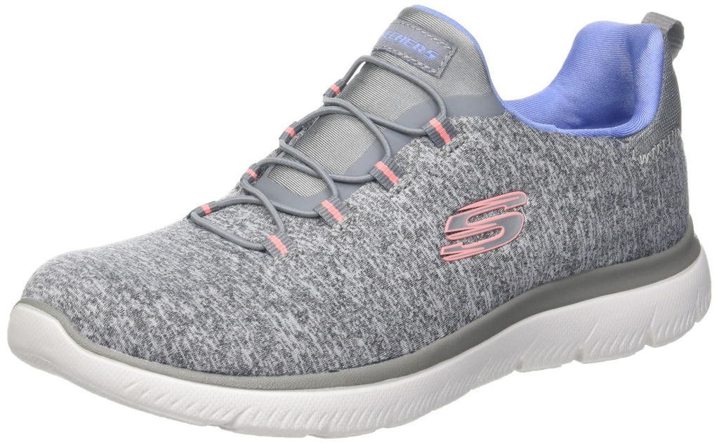 Skechers Women's, Summits - Quick Getaway Sneaker Grey Blue 6.5 M
